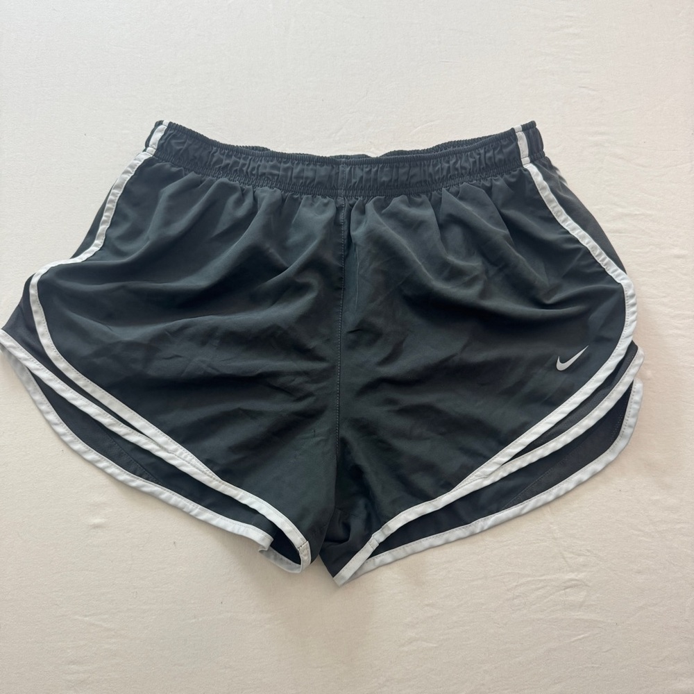 Nike Women's Black and White Athletic Shorts